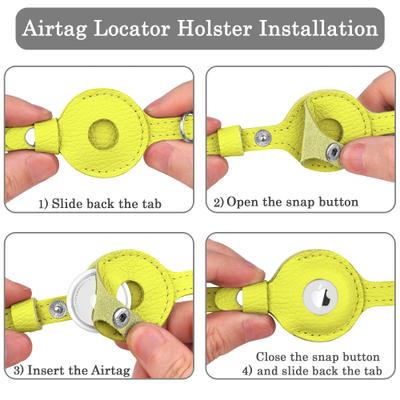 Show full view: OOPSDOGGY Indoor & Outdoor Non Breakaway AirTag Holder Cat Collar with Bell, Yellow, 8 to 11-in neck, 1/2-in wide slide 4 of 9