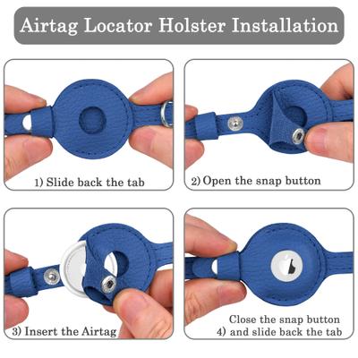 Show full view: OOPSDOGGY Indoor & Outdoor Non Breakaway AirTag Holder Cat Collar with Bell, Blue, 8 to 11-in neck, 1/2-in wide slide 4 of 9