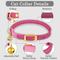 Show in main carousel: OOPSDOGGY Rolled Leather Reflective Cat Collar with Bell & Safety Elastic Strap, Fuchsia, 8 to 11-in neck, 3/8-in wide slide 4 of 8