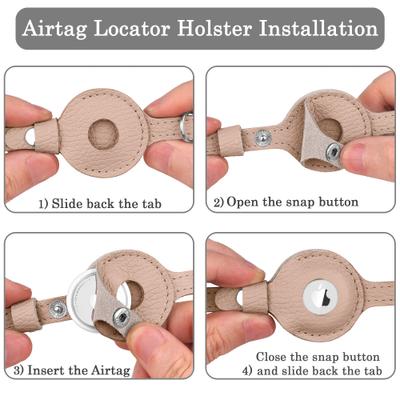 Show full view: OOPSDOGGY Indoor & Outdoor Non Breakaway AirTag Holder Cat Collar with Bell, Beige, 8 to 11-in neck, 1/2-in wide slide 4 of 9