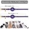 Show in main carousel: OOPSDOGGY Lightweight GPS Leather Apple Air Tag Holder Cat Collar with Bell, Purple, 8 to 11-in neck, 1/2-in wide slide 4 of 6
