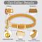 Show in main carousel: OOPSDOGGY Rolled Leather Reflective Cat Collar with Bell & Safety Elastic Strap, Camel, 8 to 11-in neck, 3/8-in wide slide 4 of 8
