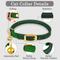 Show in main carousel: OOPSDOGGY Rolled Leather Reflective Cat Collar with Bell & Safety Elastic Strap, Green, 8 to 11-in neck, 3/8-in wide slide 5 of 9