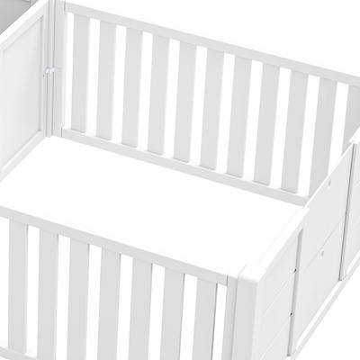 Show full view: Wooflex Indoor 3-in-1 Whelping Box Dog Pen with Waterproof Mat & Dividers slide 7 of 7