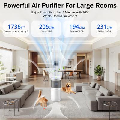 Show full view: YIZFERN 5-in-1 Deodorizer Pet Air Purifier slide 3 of 9