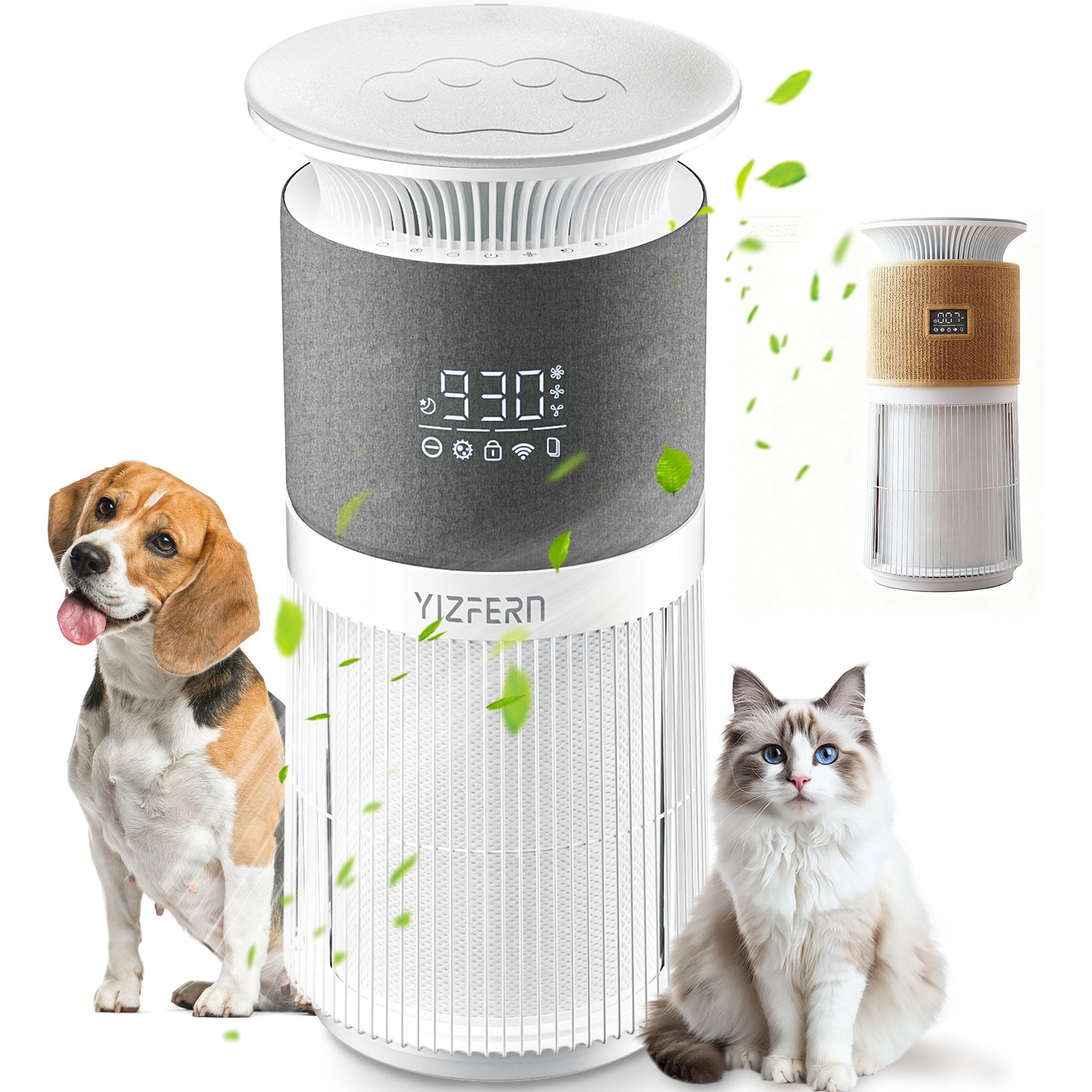 YIZFERN 5-in-1 Deodorizer Pet Air Purifier