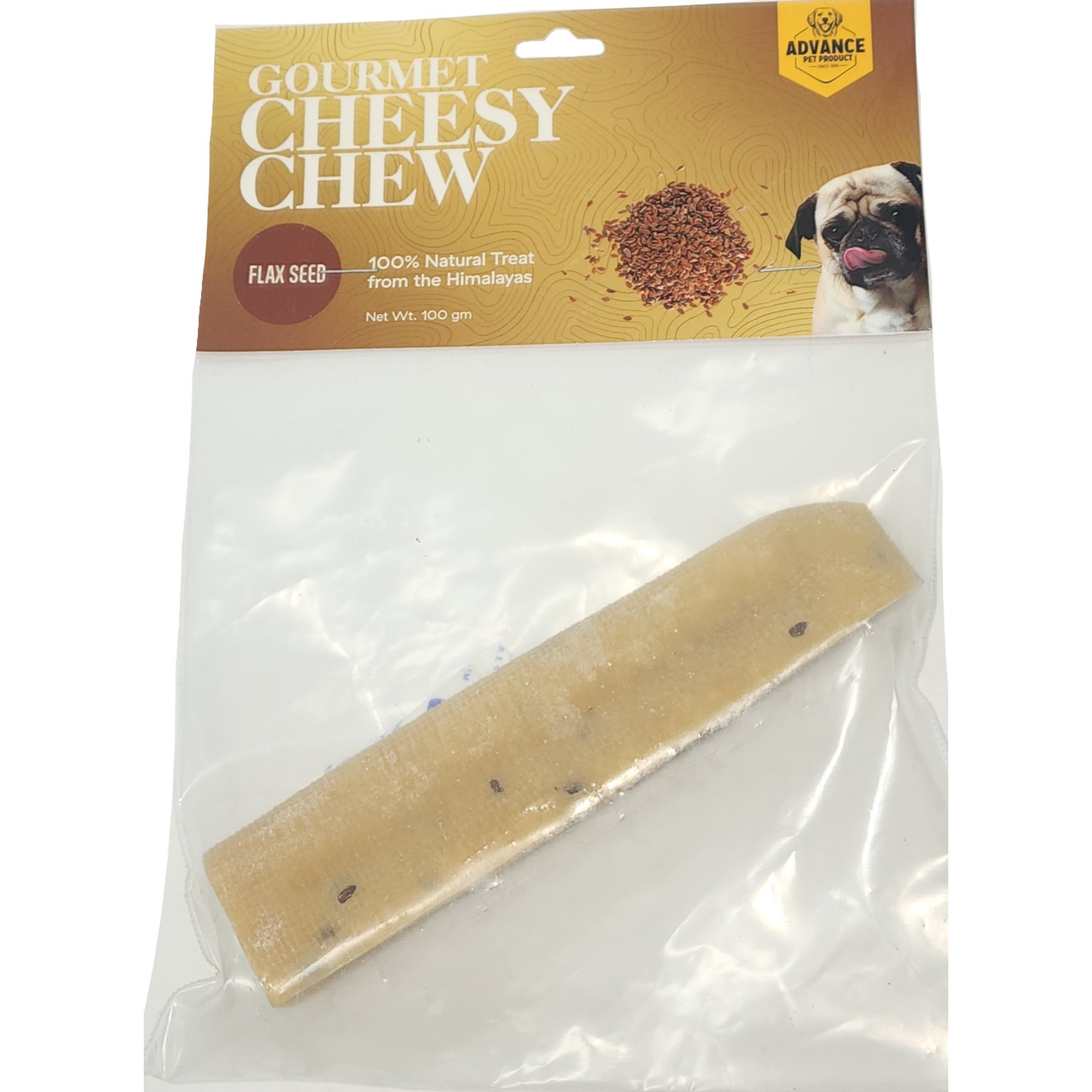 Advance Pet Product Gourmet Cheesy Flax Seed Himalayan Dog Chew, 3.52-oz pouch