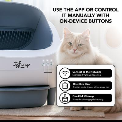 Show full view: JOYRANGE Open Top Smart Self Cleaning Cat Litter Box, 21.6 x 20 x 21-in slide 5 of 9