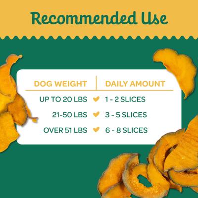 Show full view: Wholesome Pride Pet Treats Pumpkin Slices Dehydrated Dog Treats, 10-oz bag slide 6 of 9