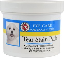 Miracle Care Tear Stain Pads Eye Care for Dogs & Cats, 90 Count