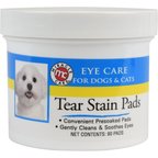 Miracle Care Tear Stain Pads Eye Care for Dogs & Cats, 90 Count