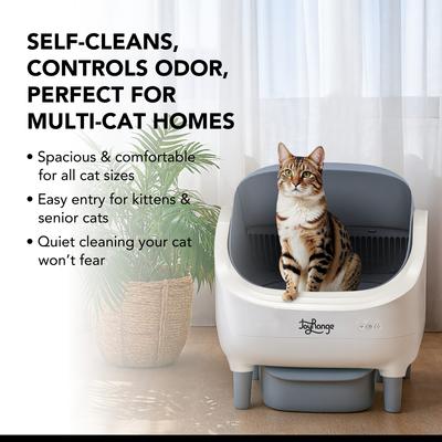 Show full view: JOYRANGE Open Top Smart Self Cleaning Cat Litter Box, 21.6 x 20 x 21-in slide 6 of 9