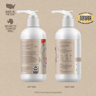 Show full view: Grizzly Krill Oil Health Supplement for Dogs & Cats, 8-fl oz bottle slide 3 of 12