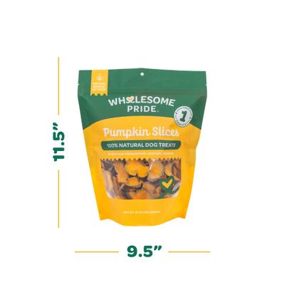 Show full view: Wholesome Pride Pet Treats Pumpkin Slices Dehydrated Dog Treats, 10-oz bag slide 8 of 9