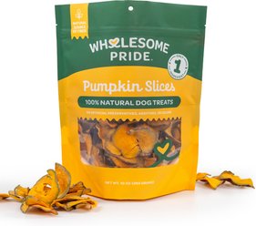 Wholesome Pride Pet Treats Pumpkin Slices Dehydrated Dog Treats, 10-oz bag
