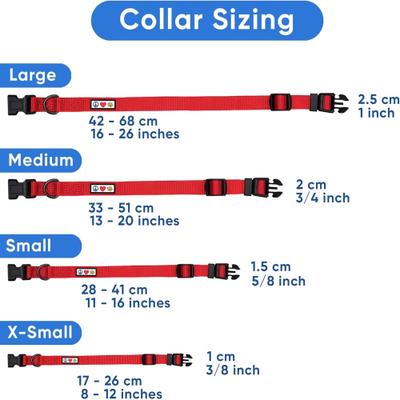 Show full view: Pawtitas Embroidered Name & Phone Adjustable Polyester Personalized Dog Collar, Teal / Purple / Pink, Small: 11 to 16-in, 5/8-in wide slide 4 of 8