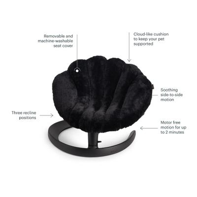 Show full view: Tavo Pets Shell Swaying Lounger Dog & Cat Bed, Onyx slide 4 of 11