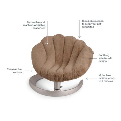 Show full view: Tavo Pets Shell Swaying Lounger Dog & Cat Bed, Caramel slide 3 of 10