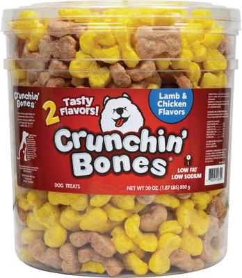 PUPCORN Crunchin Bones Lamb & Chicken Flavor Crunchy Dog Treats