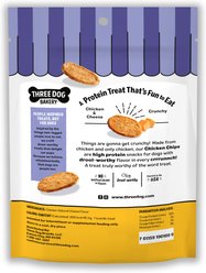 Three Dog Bakery Bark'N Crunch! Chicken Chips Cheese Flavor Dehydrated Dog Treats, 3.8-oz bag slide 2 of 2