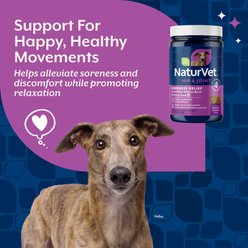 NaturVet Soreness Relief with Hemp Bacon & Chicken Flavor Hip & Joint Supplement for Dogs, 60 count slide 2 of 7