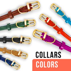 OOPSDOGGY Soft Padded Rolled Leather Reflective Dog Collar, Pink, Large: 14 to 18-in neck, 3/5-in wide slide 2 of 6