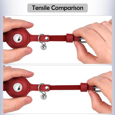 Show full view: OOPSDOGGY Indoor & Outdoor Non Breakaway AirTag Holder Cat Collar with Bell, Red, 8 to 11-in neck, 1/2-in wide slide 7 of 10