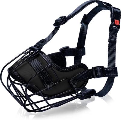 Show full view: OOPSDOGGY Adjustable Breathable Wire Basket Metal Rottweiler Dog Muzzle, Black slide 8 of 9