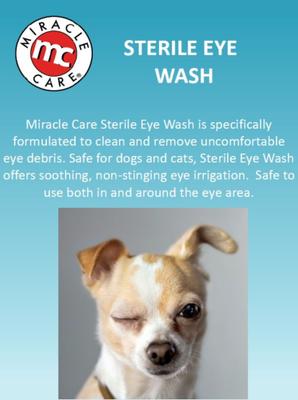Show full view: Miracle Care Sterile Eye Wash for Dogs & Cats, 4-fl oz bottle slide 4 of 9