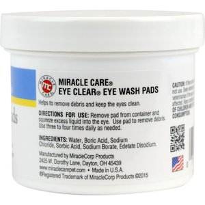 Miracle Care Sterile Eye Wash Pads for Dogs & Cats, 90 count