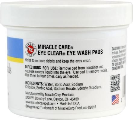 Show full view: Miracle Care Sterile Eye Wash Pads for Dogs & Cats, 90 count slide 7 of 12