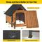 Show in main carousel: Aivituvin Strong Iron Frame Outdoor Dog House with Porch, Small, Brown slide 6 of 11