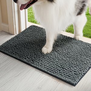 Bedsure Indoor Muddy Dog Door Mat, Grey, 16 x 24-in