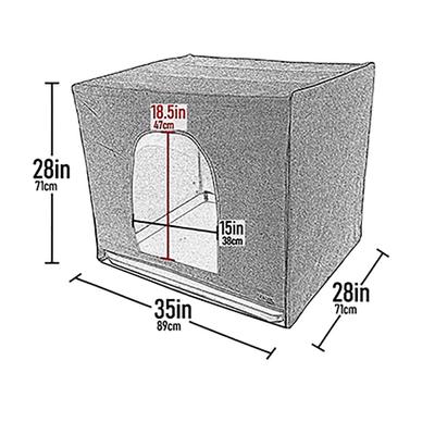 Show full view: Pet Gear Pro Pawty FreeStanding Cat Litter Box Enclosure, Soft Charcoal, Large slide 4 of 4