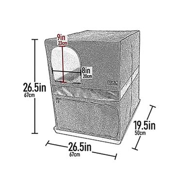 Show full view: Pet Gear Pro Pawty Space-Saver Cat Litter Box Enclosure, Soft Charcoal slide 6 of 6