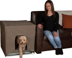 Pet Gear Pro Pawty FreeStanding Cat Litter Box Enclosure, Espresso, Medium