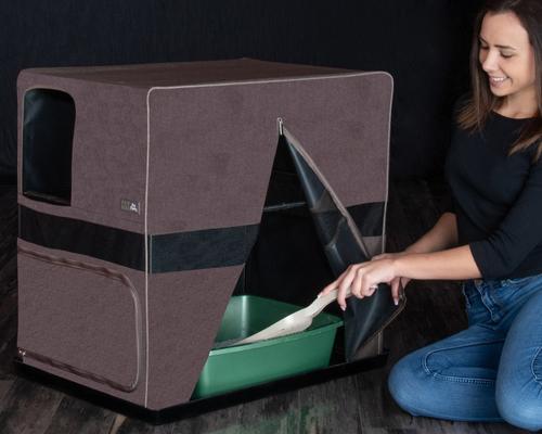 Show full view: Pet Gear Pro Pawty Space-Saver Cat Litter Box Enclosure, Espresso slide 4 of 6