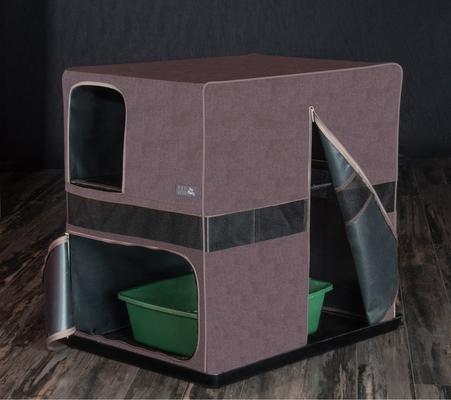 Show full view: Pet Gear Pro Pawty Space-Saver Cat Litter Box Enclosure, Espresso slide 2 of 6