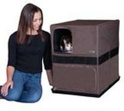 Pet Gear Pro Pawty Space-Saver Cat Litter Box Enclosure, Espresso