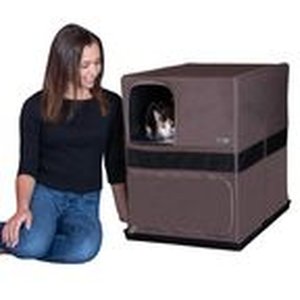Pet Gear Pro Pawty Space-Saver Cat Litter Box Enclosure, Espresso