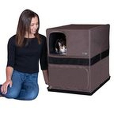 Pet Gear Pet Gear Pro Pawty Space-Saver Cat Litter Box Enclosure, Espresso