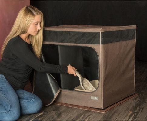 Show full view: Pet Gear Pro Pawty Zippered Cat Litter Box Enclosure, Expresso slide 2 of 6