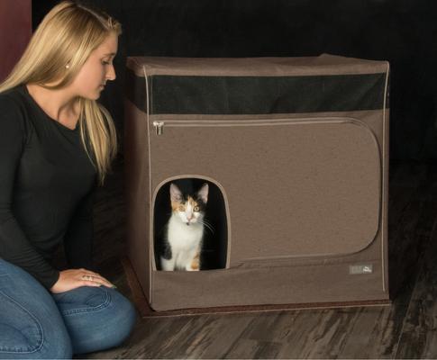Show full view: Pet Gear Pro Pawty Zippered Cat Litter Box Enclosure, Expresso slide 5 of 6
