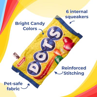 Show full view: Dots Squeak Mat Squeaky Dog Plush Toy slide 6 of 6