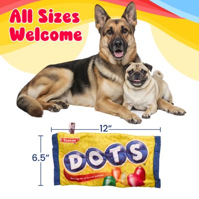 Show full view: Dots Squeak Mat Squeaky Dog Plush Toy slide 3 of 6