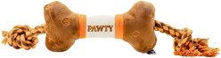 PAWTY TOYS PAWTY Bone Tug Rope Squeaky Plush Dog Toy