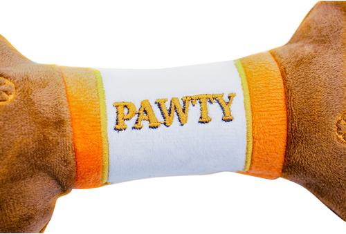 Show full view: PAWTY TOYS PAWTY Bone Tug Rope Squeaky Plush Dog Toy slide 2 of 4