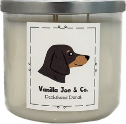 Vanilla Joe & Co. Dachshund Donut Candle, 9-oz jar