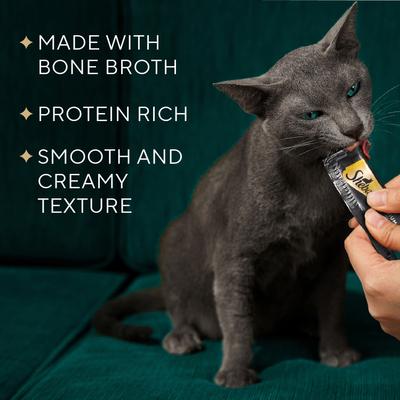 Show full view: Sheba Premium Puree Smoked Salmon Flavor Grain-Free Lickable Cat Treats, 0.49-oz tube, 4 count slide 5 of 8