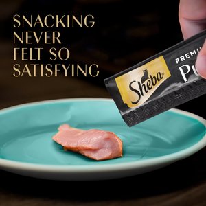 Sheba Premium Puree Variety Pack Chicken, Salmon & Tuna Flavor Grain-Free Lickable Cat Treats, 0.49-oz tube, 24 count